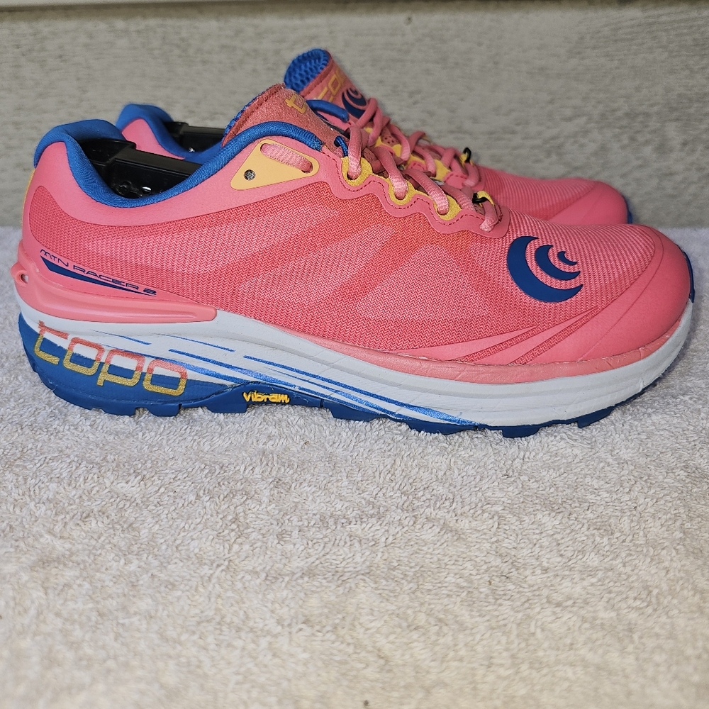Topo MTN Racer 2 Women's Trail Running Shoes Pink Blue Sneakers Size 8.5